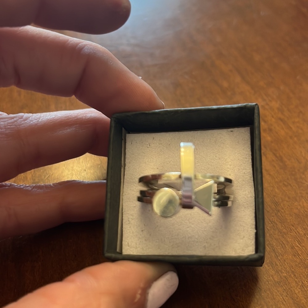Sterling Silver set of 3 stack rings - Picture 5 of 5
